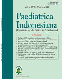 Paediatrica Indonesiana : The Indonesian Journal of Pediatrics and Perinatal Medicine Volume 61 Issue 1