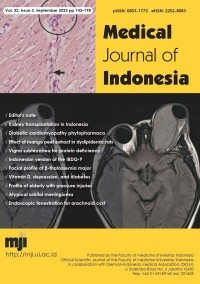 Image of Medical Journal of Indonesia Volume 32 Issue 3