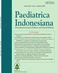 Image of Paediatrica Indonesiana (The Indonesian Journal of Pediatrics and Perinatal Medicine) Volume 65 Issue 2