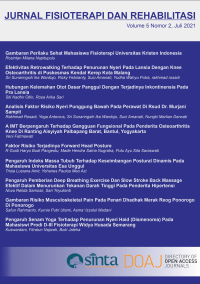 Image of Jurnal Fisioterapi dan Rehabilitasi Volume 5 Nomor 2