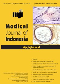 Image of Medical Journal of Indonesia Volume 25 Issue 3