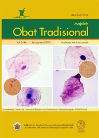 Image of Majalah Obat Tradisional  Volume 24 Nomor 1