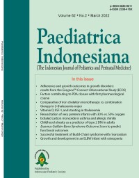 Image of Paediatrica Indonesiana (The Indonesian Journal of Pediatrics and Perinatal Medicine) Volume 62 Issue 2